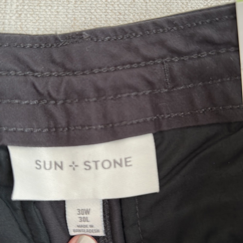 Sun + Stone Men’s Straight Leg Pants - Jogger - Dark Lead 30” x 30” - Picture 6 of 16